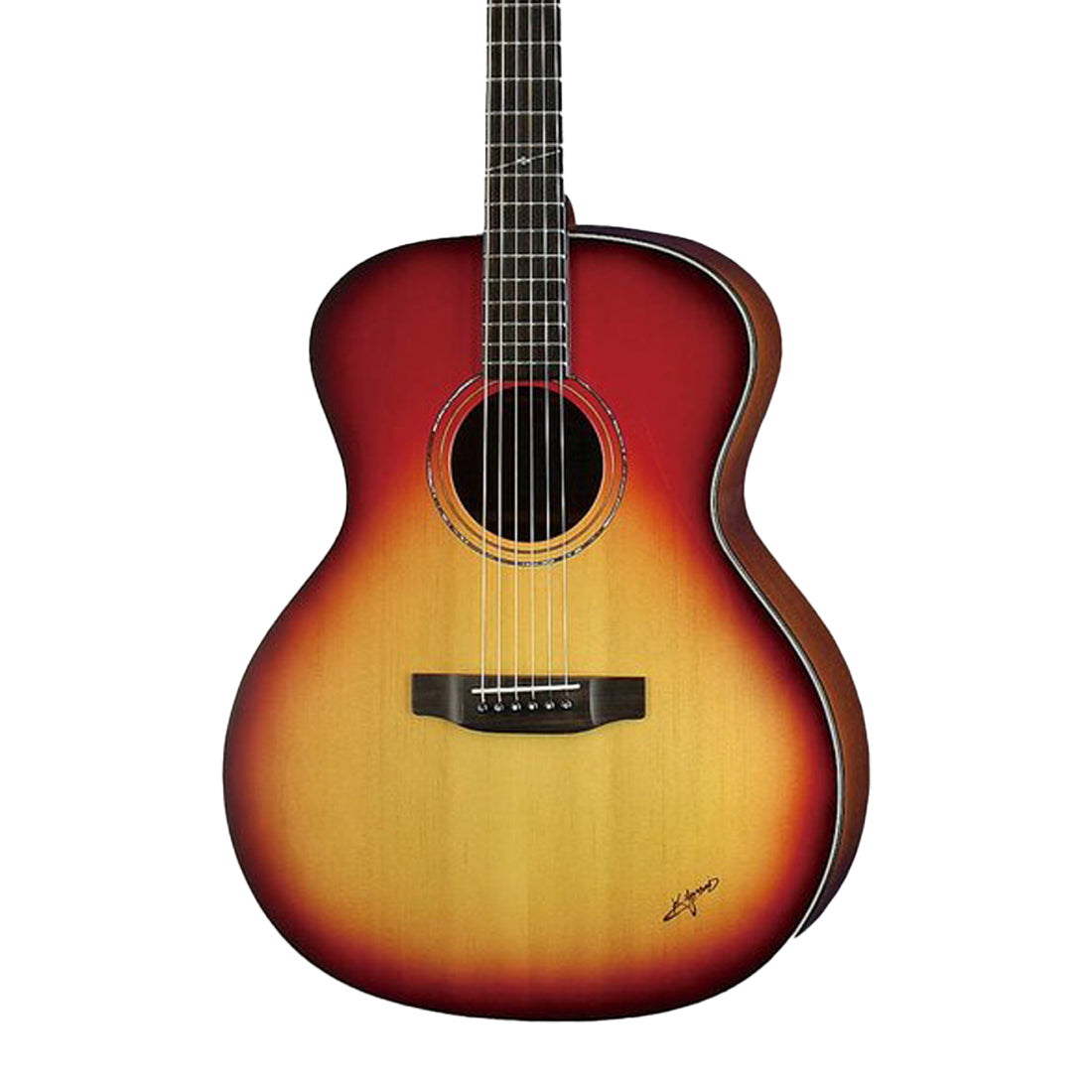 K.Yairi BL-65RB-E Acoustic Electric Guitar, Solid Spruce Top, Mahogany Laminate Back and Sides, RB - Red Burst