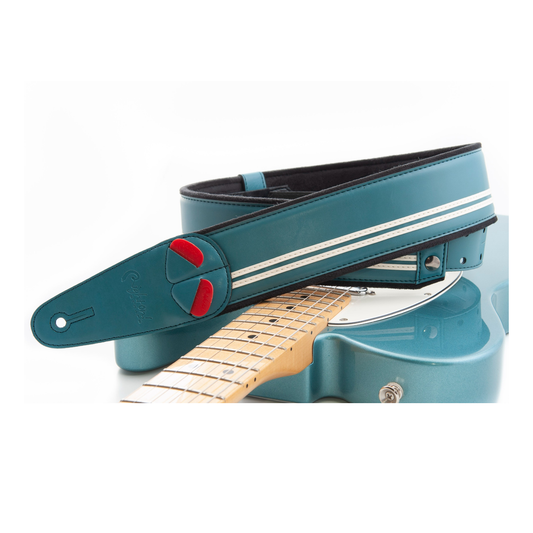 Right On Straps MOJO Race 60 Teal Guitar Strap