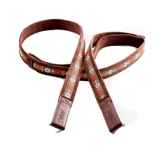 Right On Straps HOOK Classical Dual-Hook-Rumba Brown Classical Guitar Strap