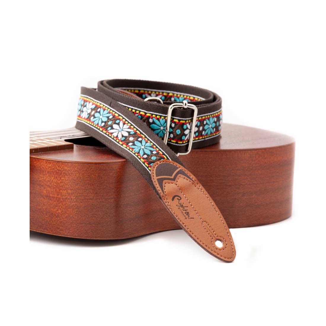 Right On Straps ROADRUNNER Surf Wind Brown Guitar Strap