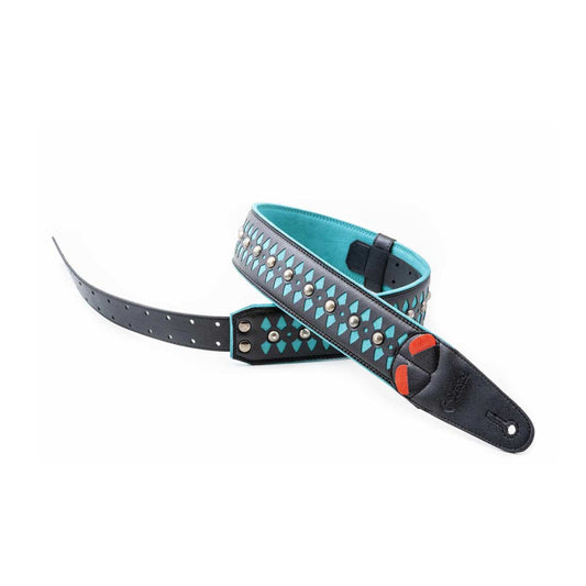 Right On Straps Armour Teal Guitar Strap