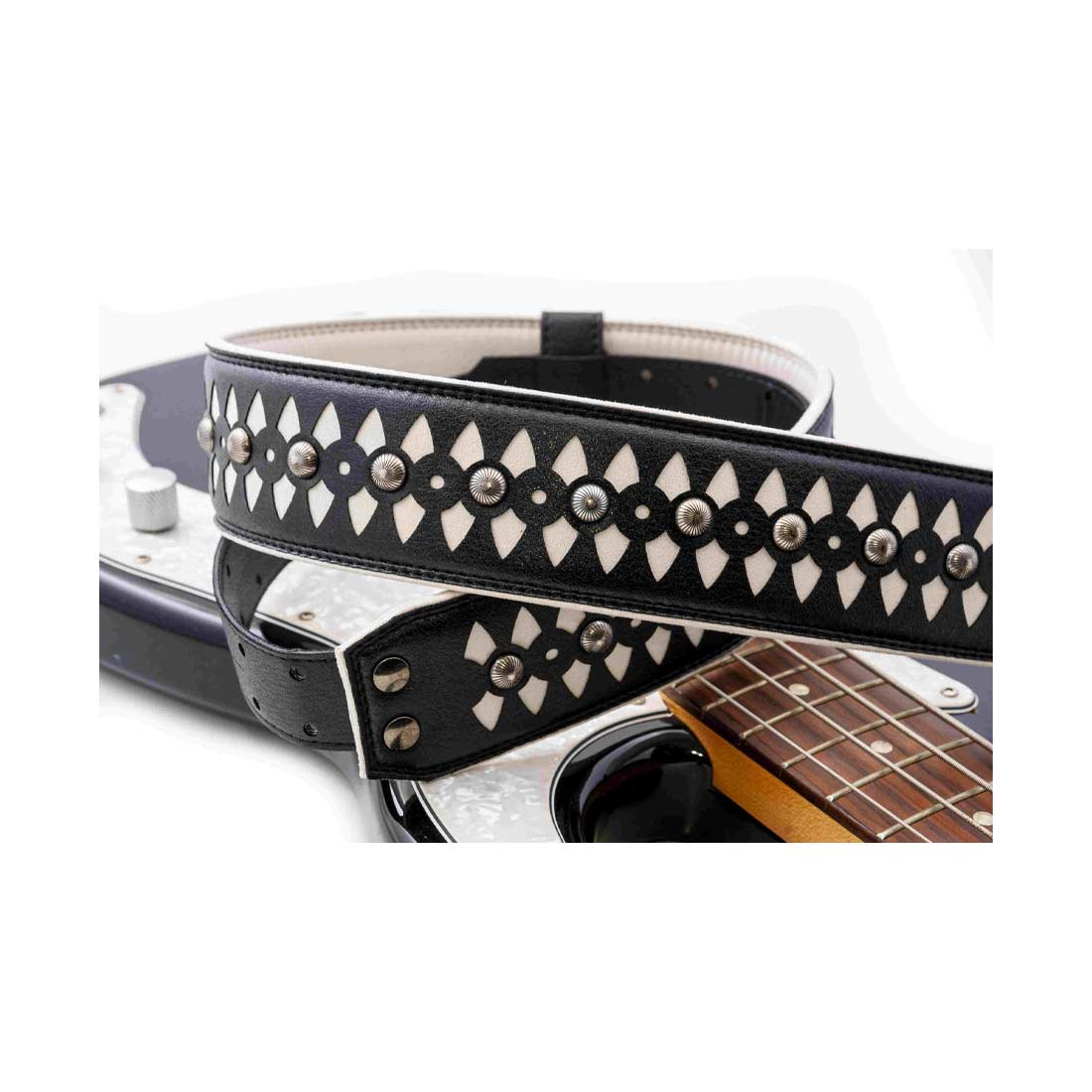Right On Straps Armour White Guitar Strap