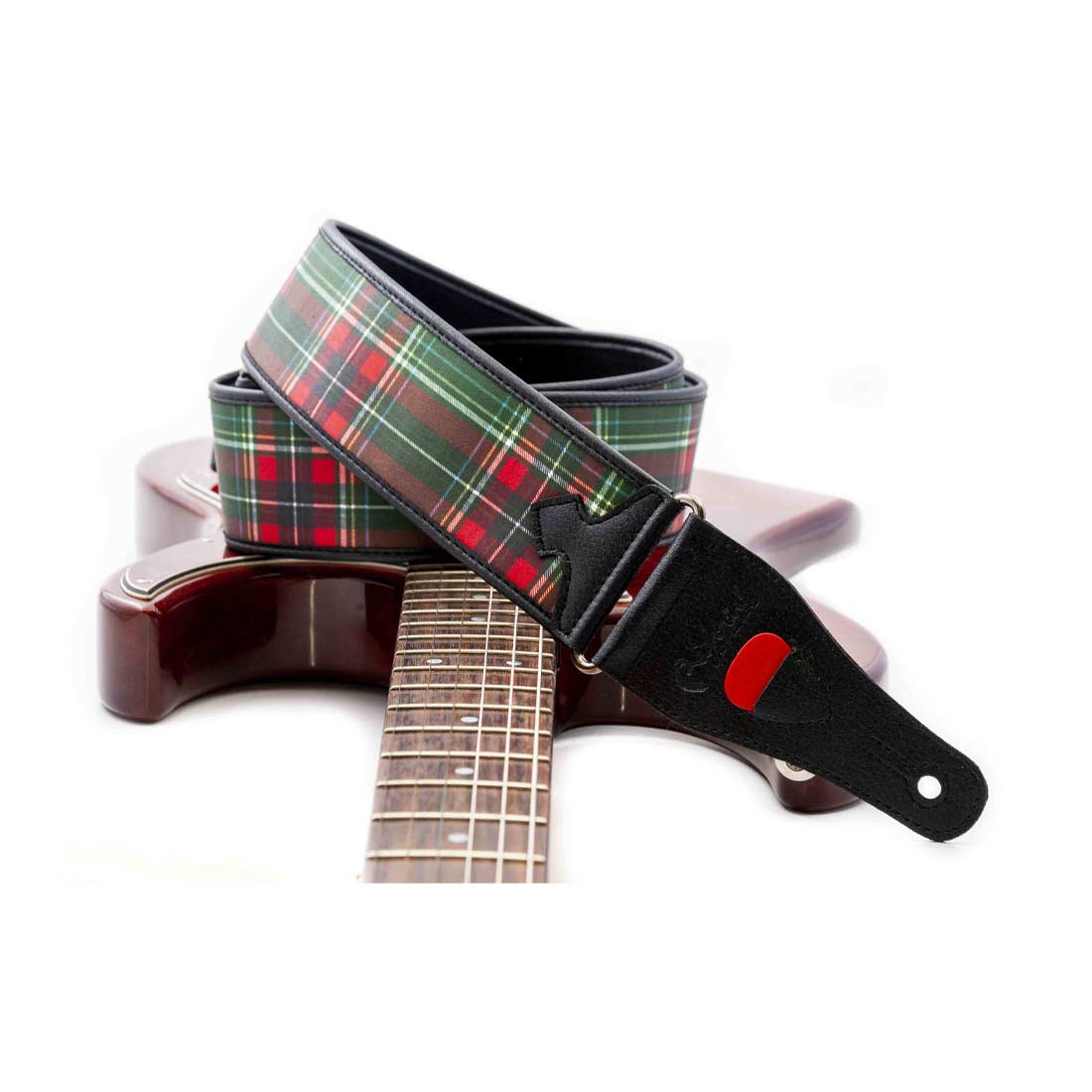 Right On Straps TALISMAN TARTAN Green Guitar Strap