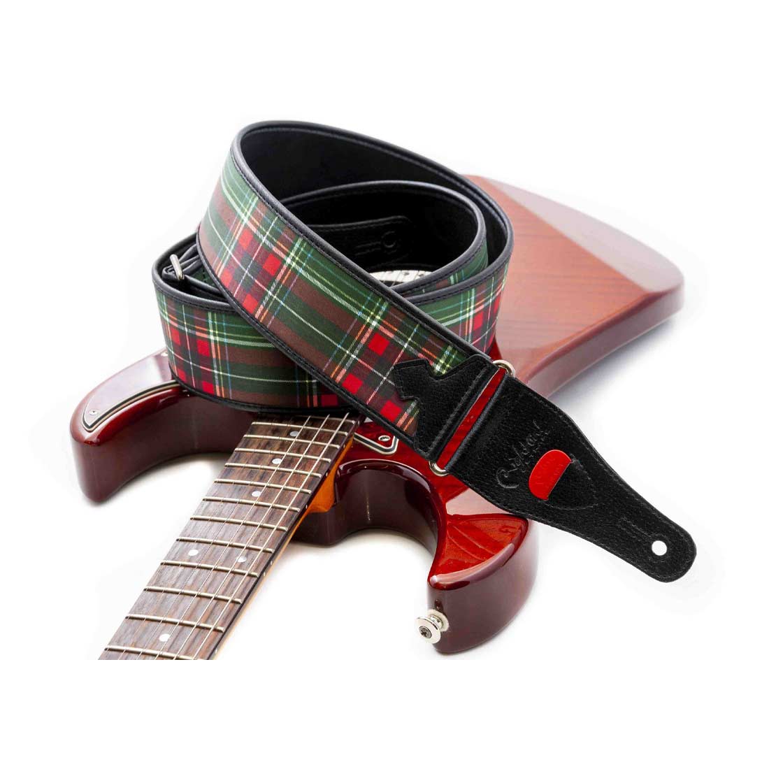 Right On Straps TALISMAN TARTAN Green Guitar Strap