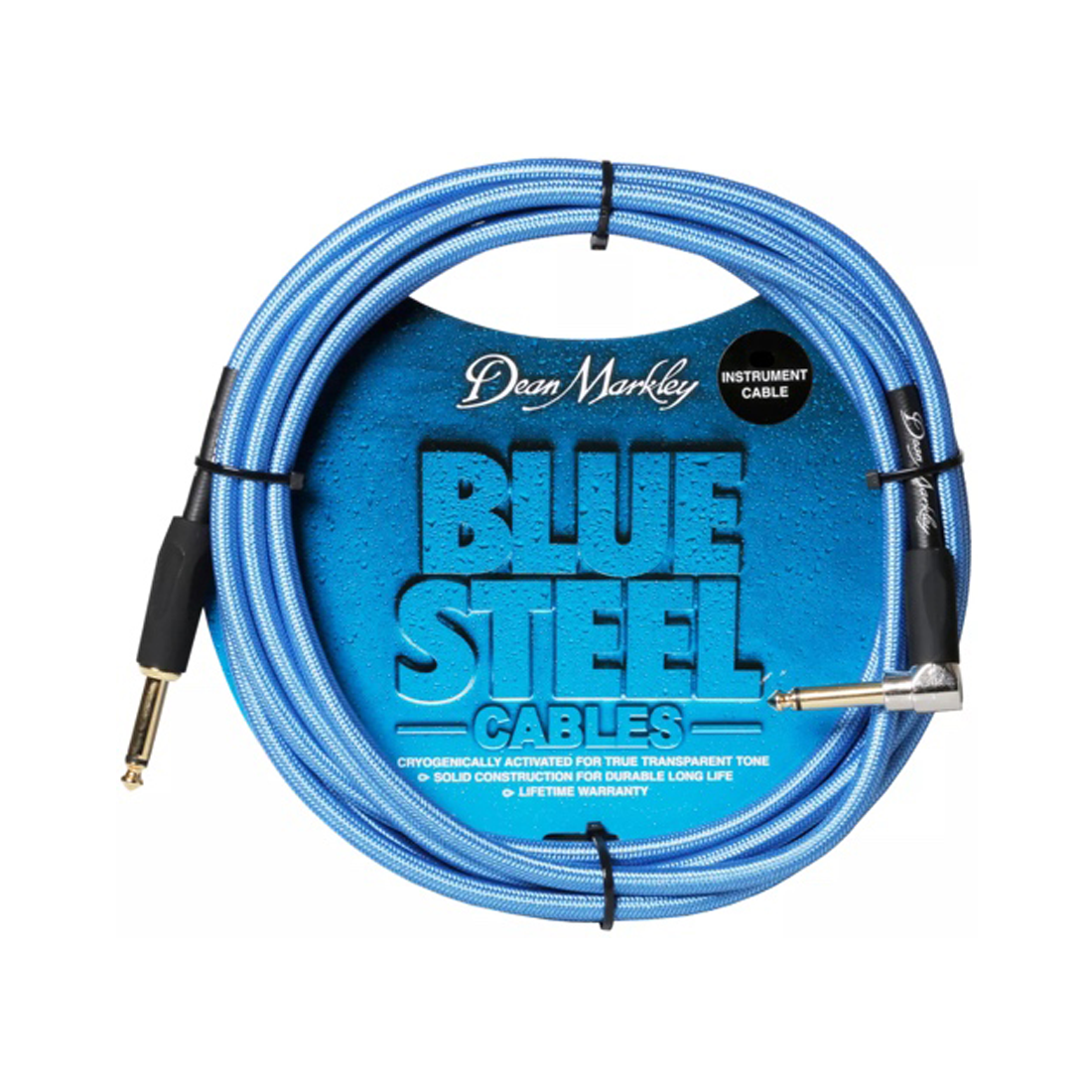 Dean Markley BSIN30R 30 Ft Instrument Cable Blue Woven Cryogenically Treated High Performance with Lifetime Guarantee