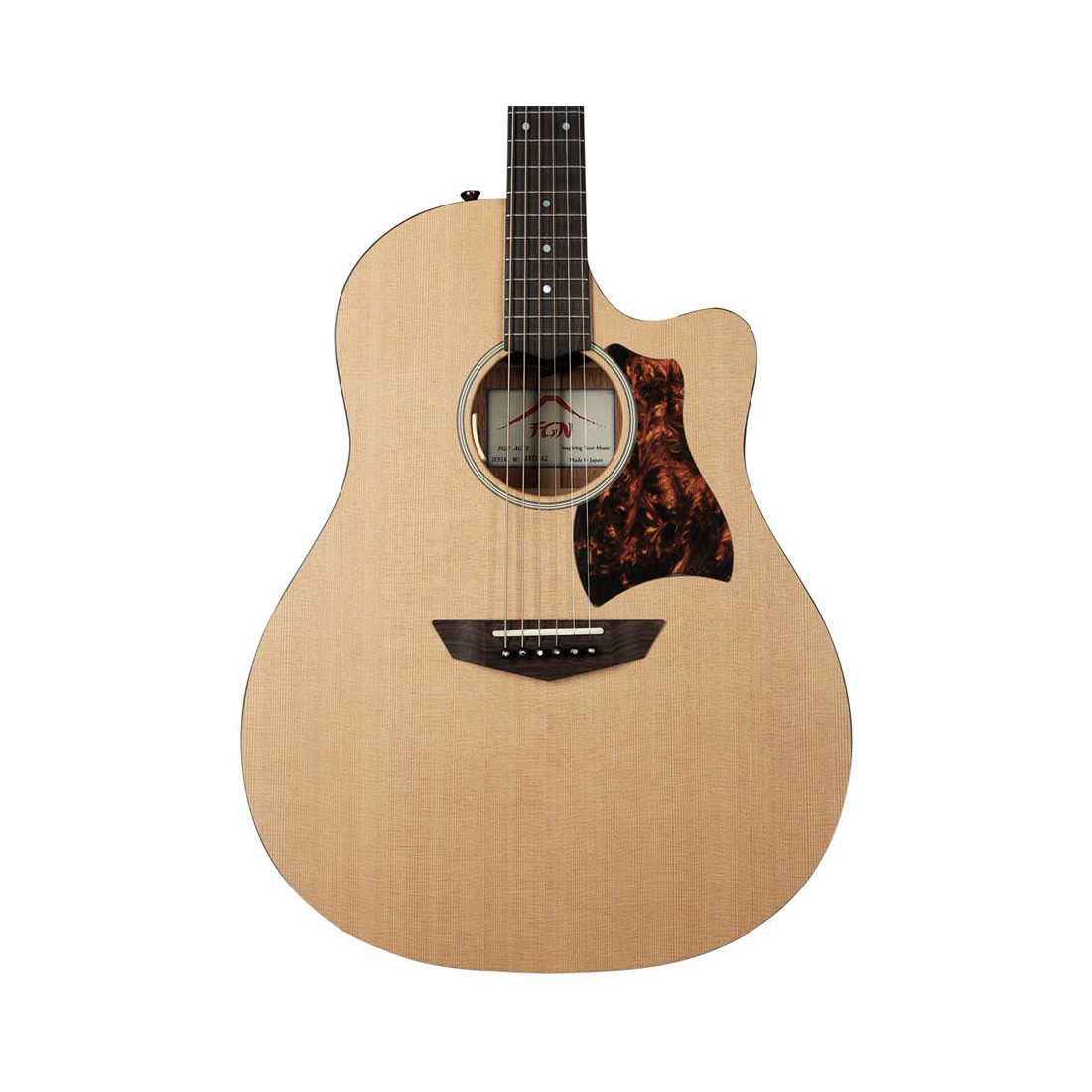 FGN AG1E/NTF Natural Flat Finish Acoustic Electric Guitar Including Gig Bag