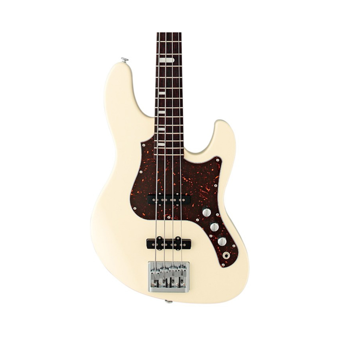 FGN EMJ-AL-R/AWH Expert Mighty Jazz Antique White Bass Guitar Including Hardcase