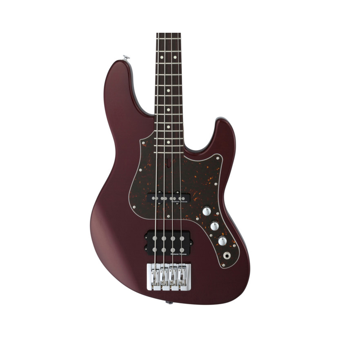 FGN JMJ2-AL-R/AZM J-Standard Mighty Jazz Azuki Metallic Bass Guitar Including Gig Bag