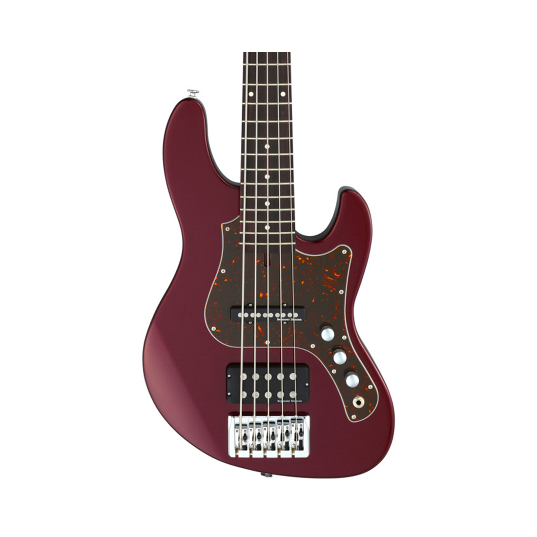 FGN JMJ52-AL-R/AZM J-Standard Mighty 5-String Jazz Azuki Metallic Bass Guitar Including Gig Bag