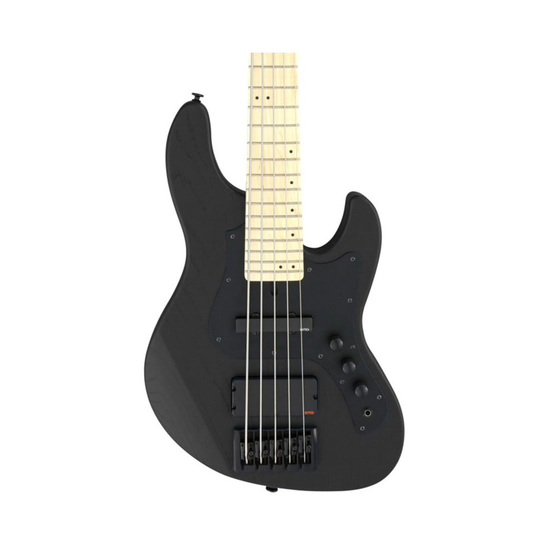 FGN JMJ52-ASH-DE-M/OPB J-Standard Mighty Jazz 5-String Open Pore Black Bass Guitar Including Gig Bag