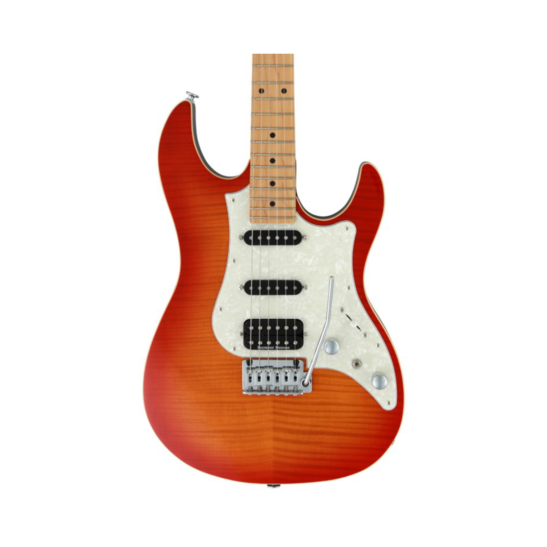 FGN JOS2-FM-M/FBT Odyssey Fire Burst Electric Guitar with Gig Bag