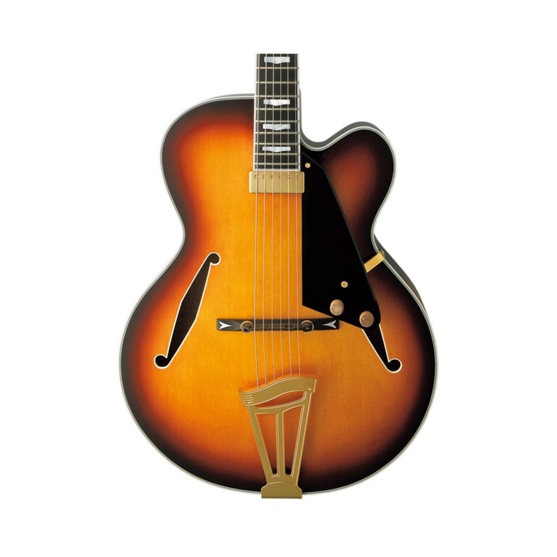 FGN MFA-FP/JBQ Masterfield Jazz Burst Hollow Body Acoustic Guitar with Hardcase