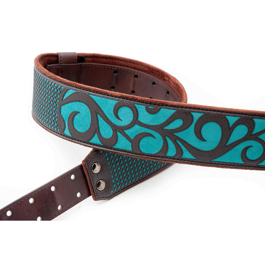 Right On Straps MOJO Nashville Teal Guitar Strap