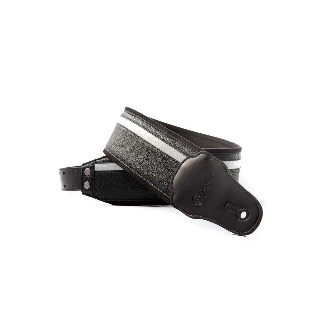 Right On Straps BASSMAN B-Meteor Silver Guitar Strap