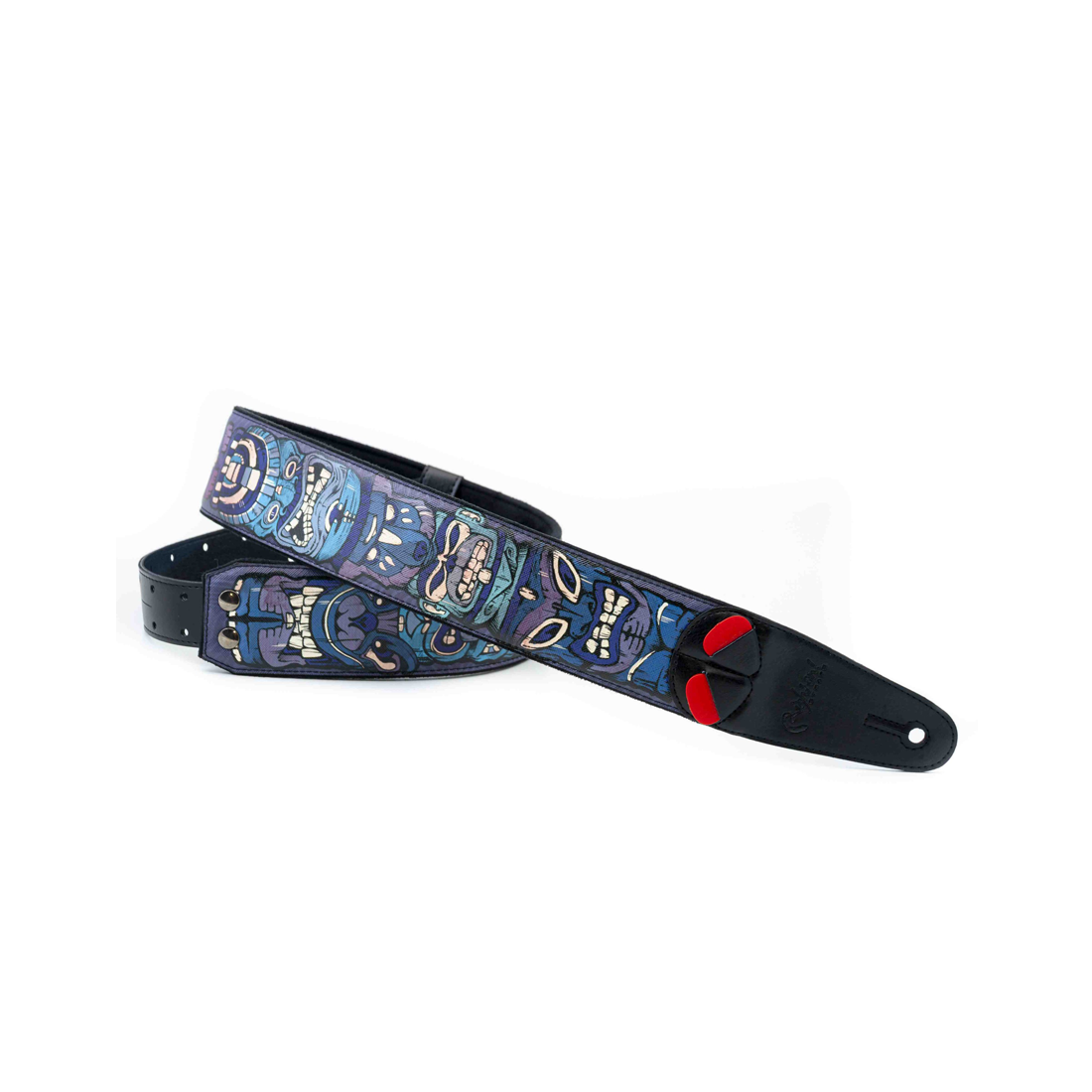 Right On Straps MOJO Tiki Blue Guitar Strap