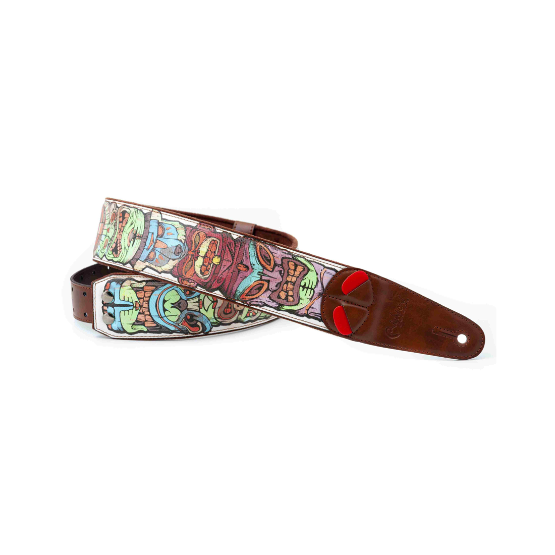 Right On Straps MOJO Tiki White Guitar Strap