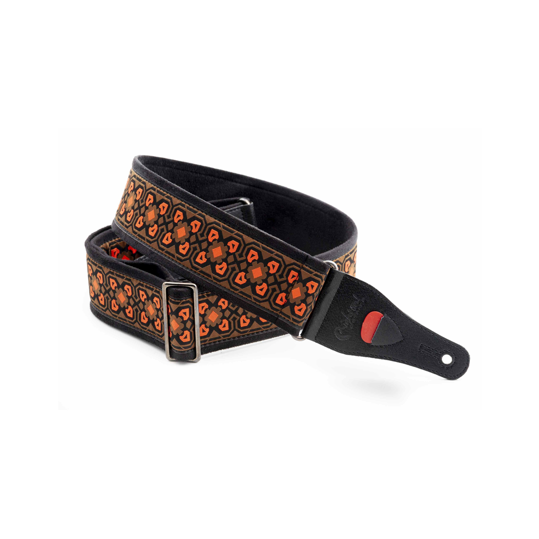 Right On Straps STANDARD PLUS GLASTONBURY II Black Guitar Strap