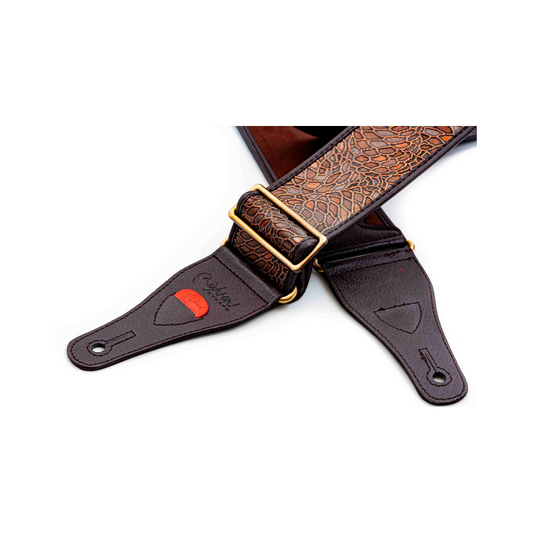 Right On Straps TALISMAN Alien Brown Guitar Strap