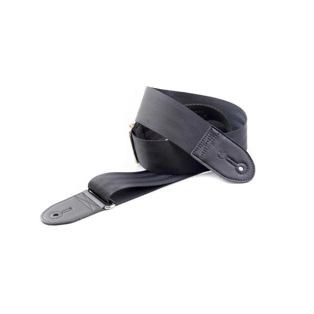 Right On Straps ROAD RUNNER Seatbelt Basic Black Guitar Strap