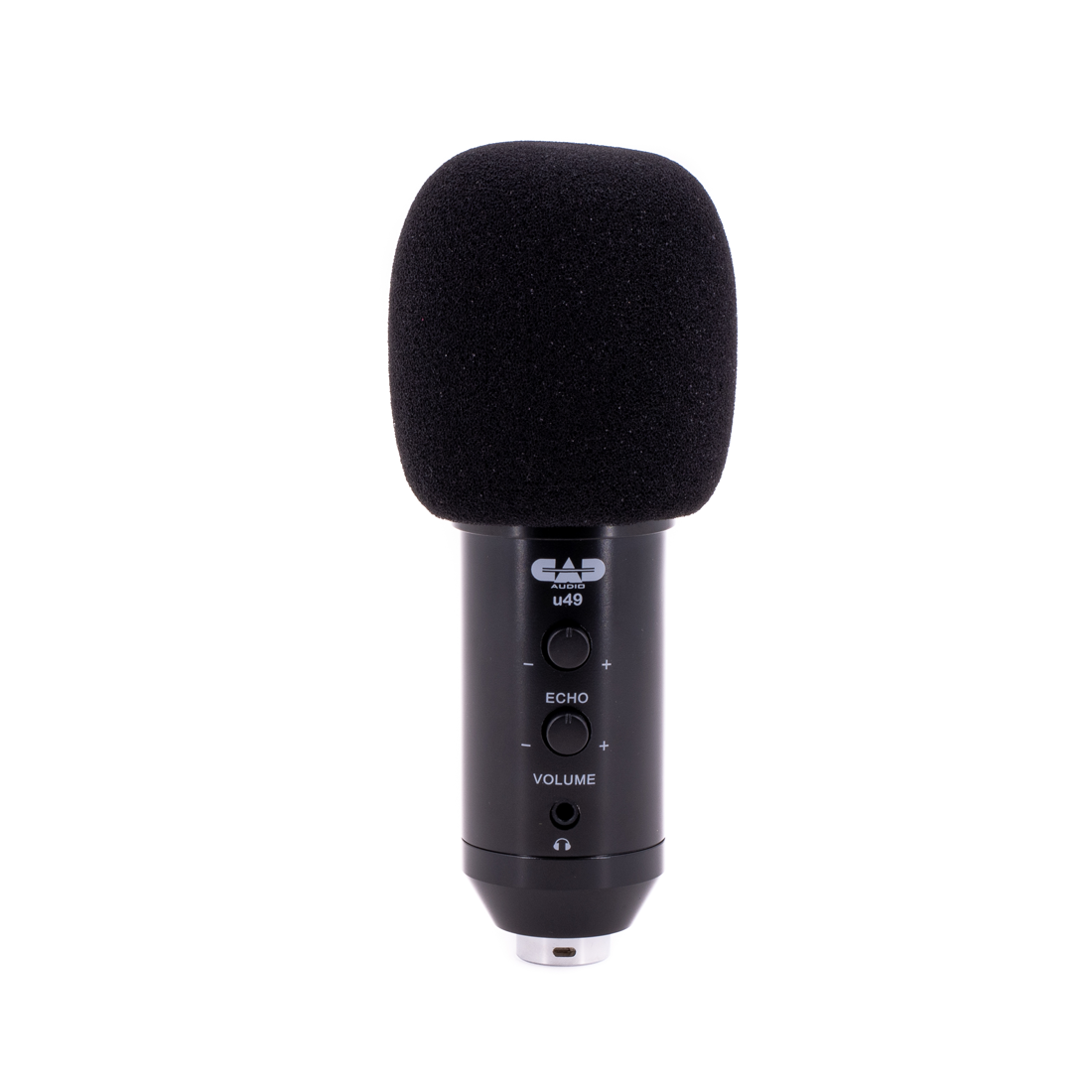 CAD Audio USB Side Address Studio Microphone with Headphone Monitor and Echo