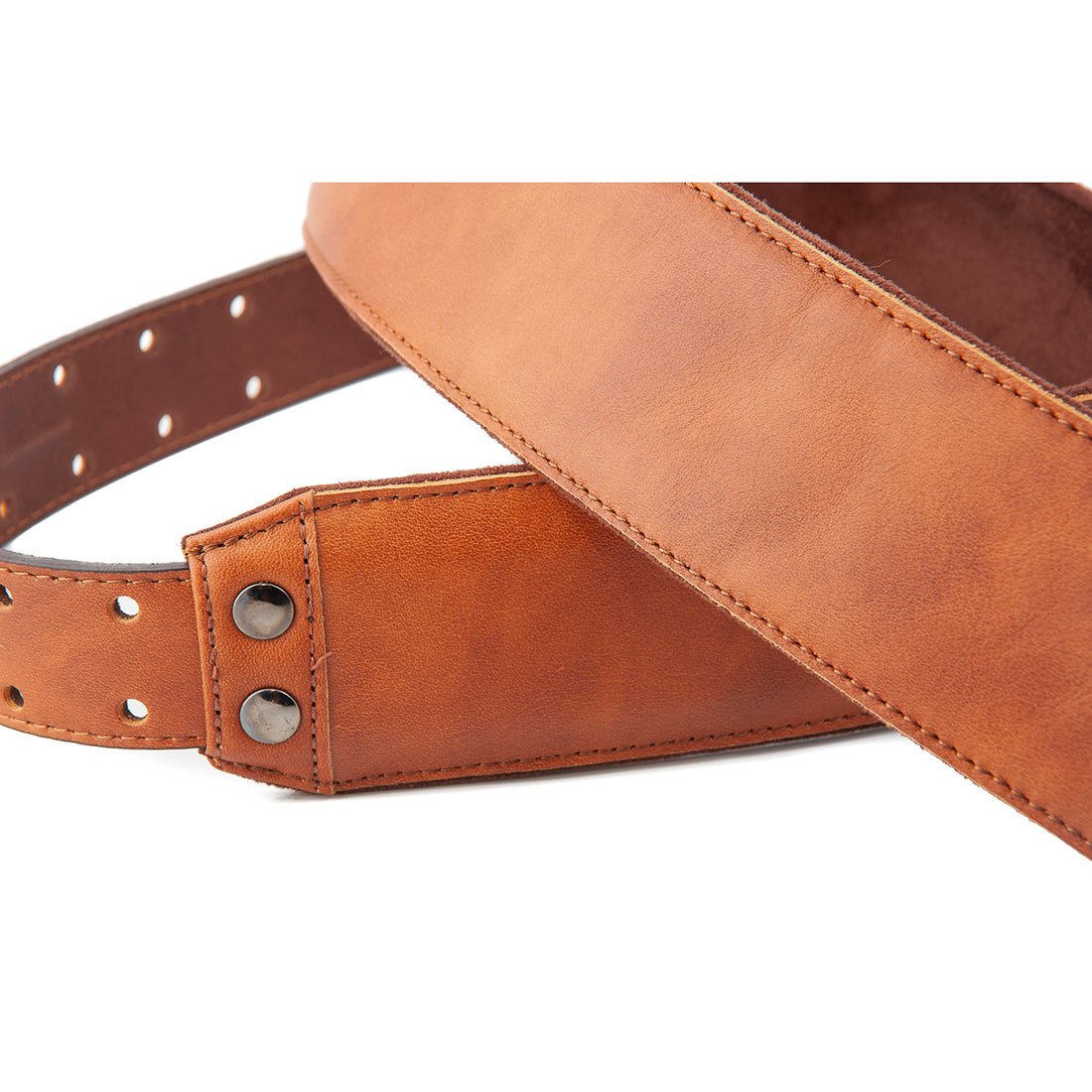 Right On Straps LEATHERCRAFT Vintage Woody Guitar Strap