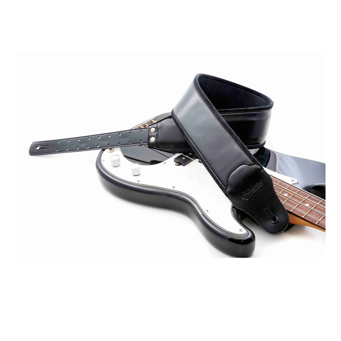 Right On Straps GROOVE Charm 80 Black Guitar Strap