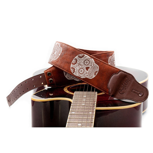 Right On Straps LEATHERCRAFT Sugar Woody Guitar Strap
