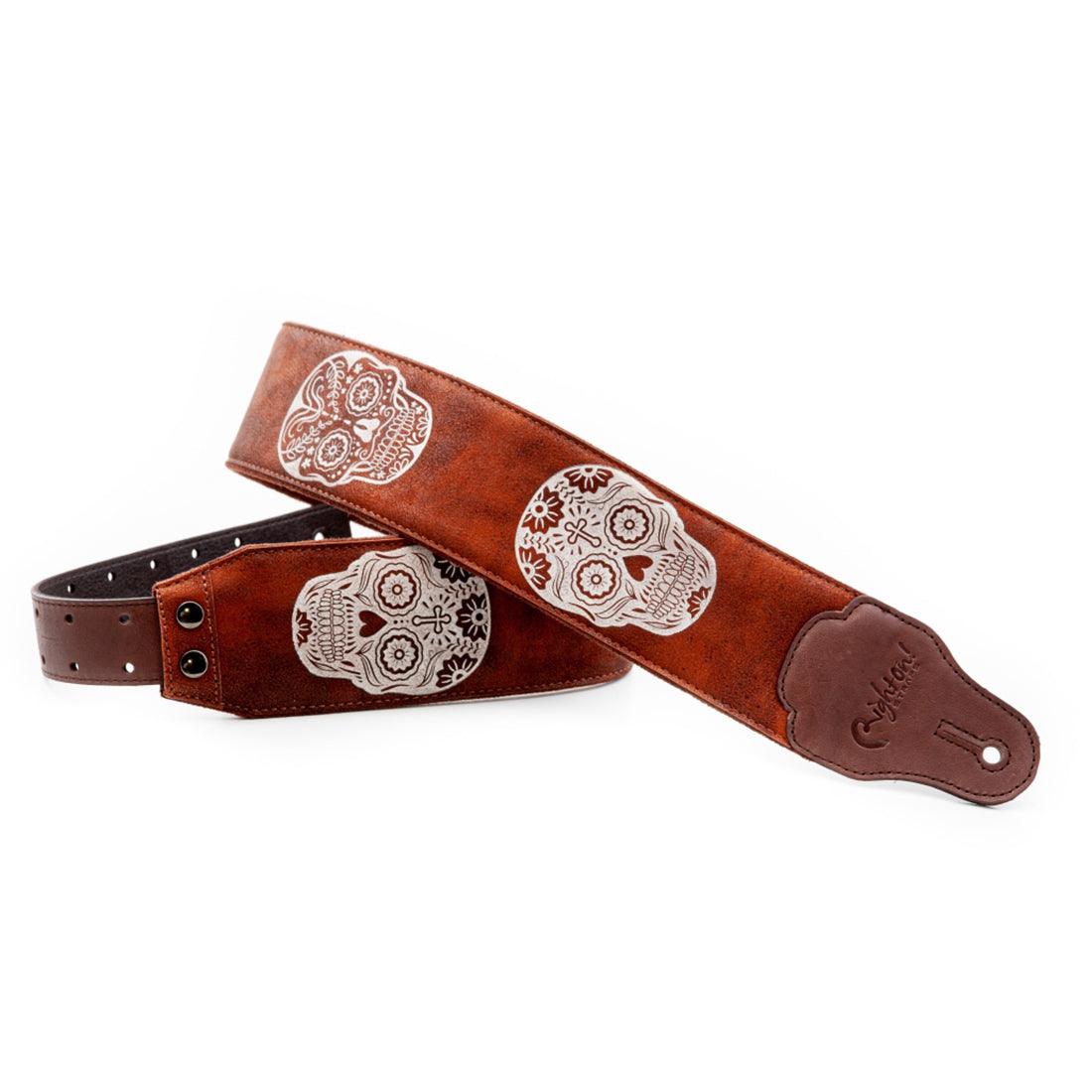 Right On Straps LEATHERCRAFT Sugar Woody Guitar Strap