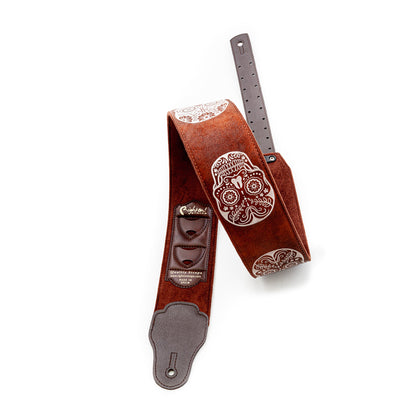 Right On Straps LEATHERCRAFT Sugar Woody Guitar Strap