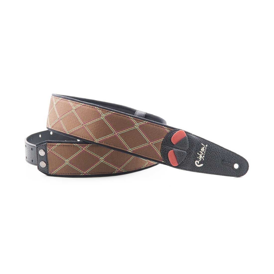 Right On Straps MOJO Diamond Brown Guitar Strap