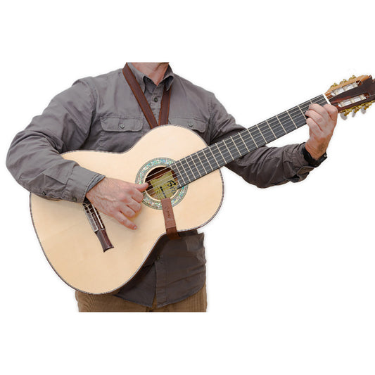 Right On Straps HOOK Classical-Hook Brown Classical Guitar Strap