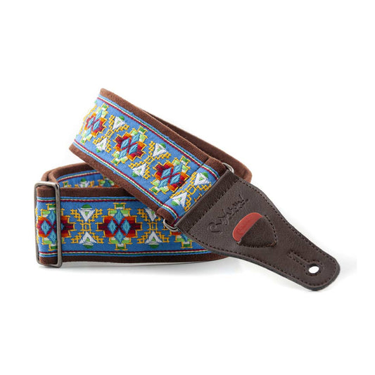 Right On Straps STANDARD PLUS Lollapalooza II Blue Guitar Strap