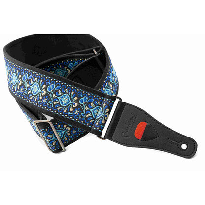 Right On Straps STANDARD PLUS Woodstock II Blue Guitar Strap