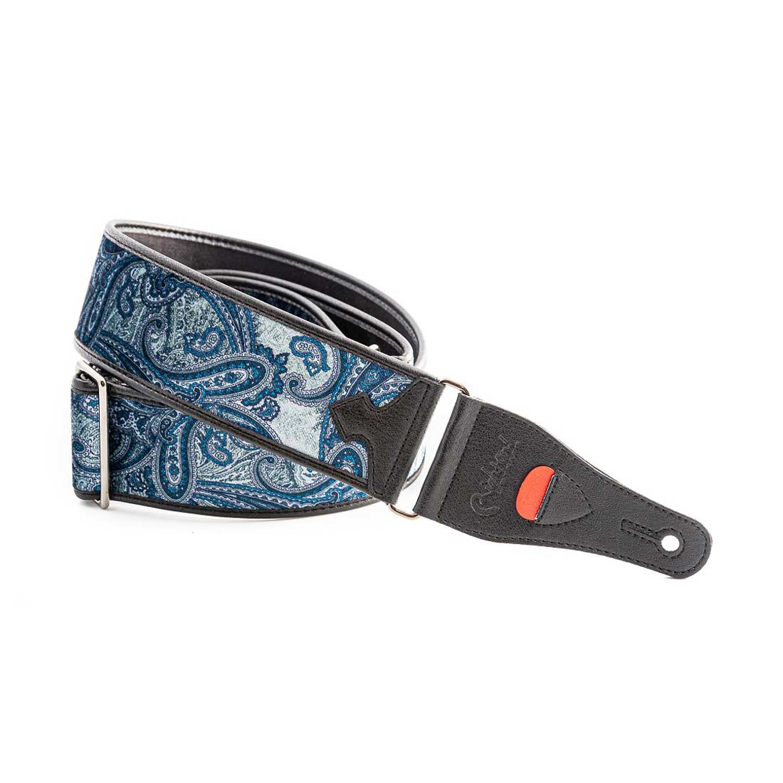 Right On Straps TALISMAN Paisley Velvet 60 Blue Guitar Strap