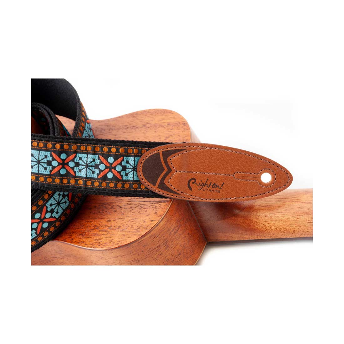 Right On Straps ROADRUNNER Surf Rider Teal Guitar Strap