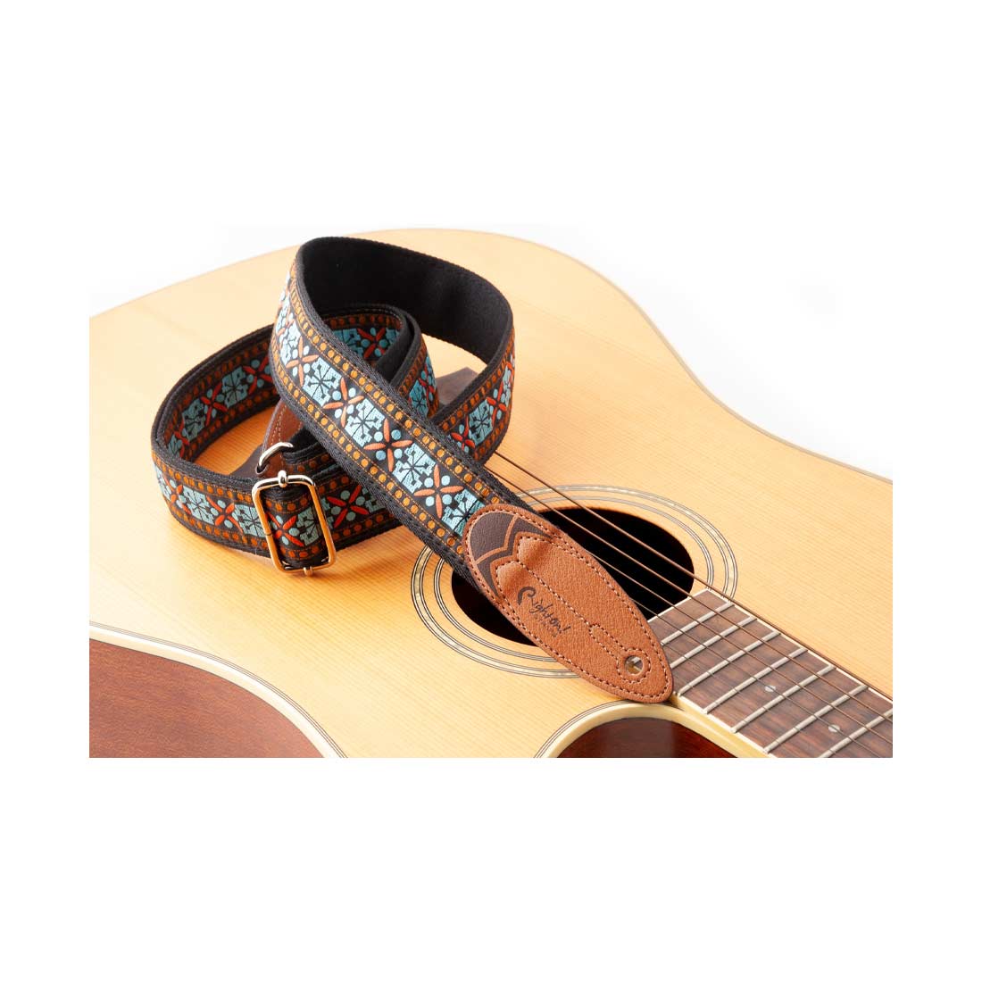 Right On Straps ROADRUNNER Surf Rider Teal Guitar Strap