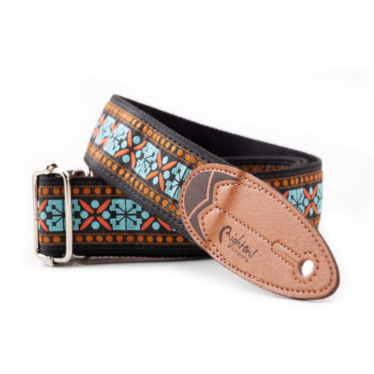 Right On Straps ROADRUNNER Surf Rider Teal Guitar Strap