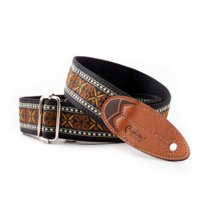 Right On Straps ROADRUNNER Surf Rider Brown Guitar Strap