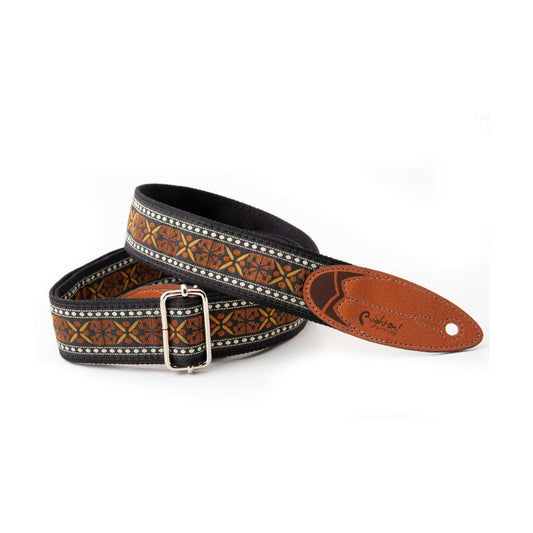 Right On Straps ROADRUNNER Surf Rider Brown Guitar Strap
