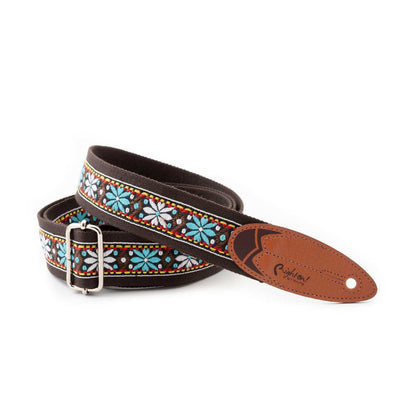 Right On Straps ROADRUNNER Surf Wind Brown Guitar Strap