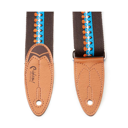 Right On Straps ROADRUNNER Surf Waimea Brown Guitar Strap