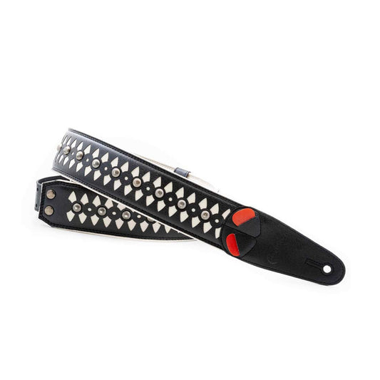 Right On Straps Armour White Guitar Strap