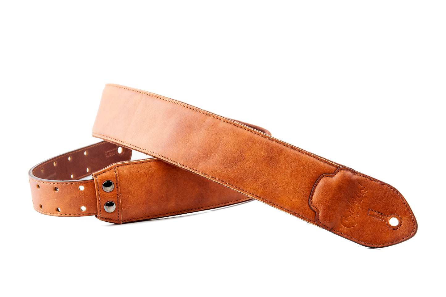 Right On Straps LEATHERCRAFT Vintage Woody Guitar Strap