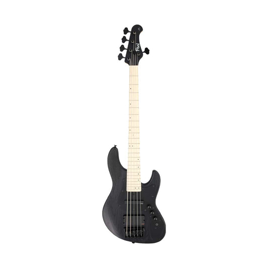 FGN JMJ53-ASH-DE-M/OPB J-Standard Mighty Jazz 5-String Open Pore Black Bass Guitar Including Gig Bag