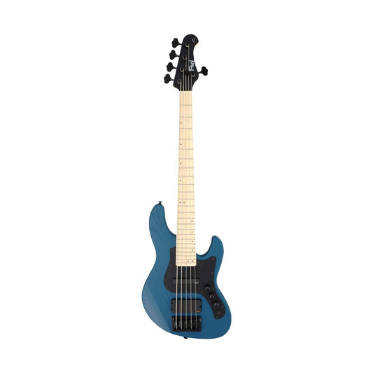 FGN JMJ53-ASH-DE-M/OPBL Mighty Jazz Open Pore Blue 5-String Electric Bass Guitar with Gig Bag