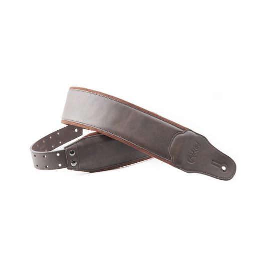 Right On Straps BASSMAN Smooth Brown Guitar Strap