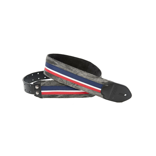 Right On Straps FUNKY Stripes-F Black Guitar Strap