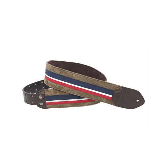 Right On Straps FUNKY Stripes-F Brown Guitar Strap