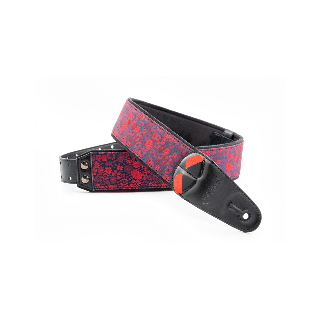 Right On Straps MOJO Daisy Red Guitar Strap