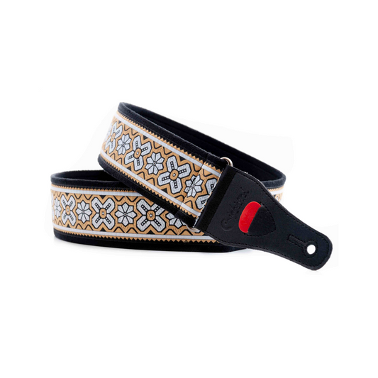 Right On Straps STANDARD PLUS Crossroads II Beige Guitar Strap